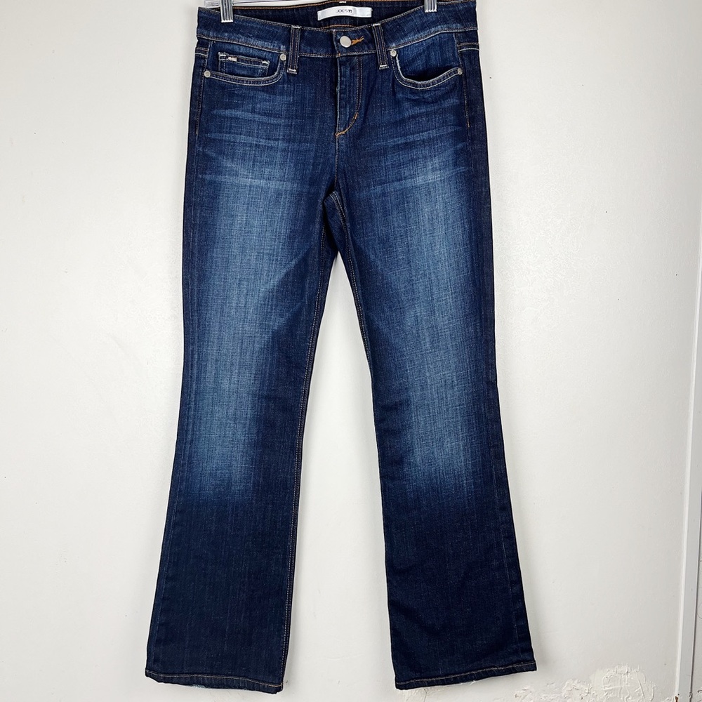 Joe’s Jeans Womens Muse Bootcut Jeans Sz 29 Dark Blue Wash Mid Rise Full Length